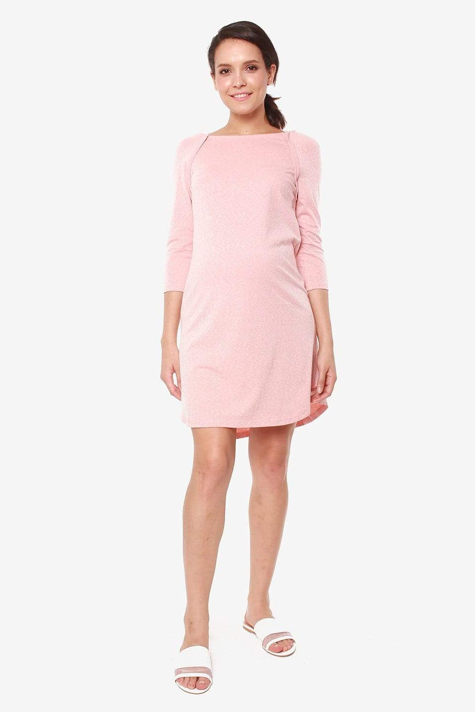 Spring Maternity's Raglan Sleeves Britney Maternity Dress Pink Dresses