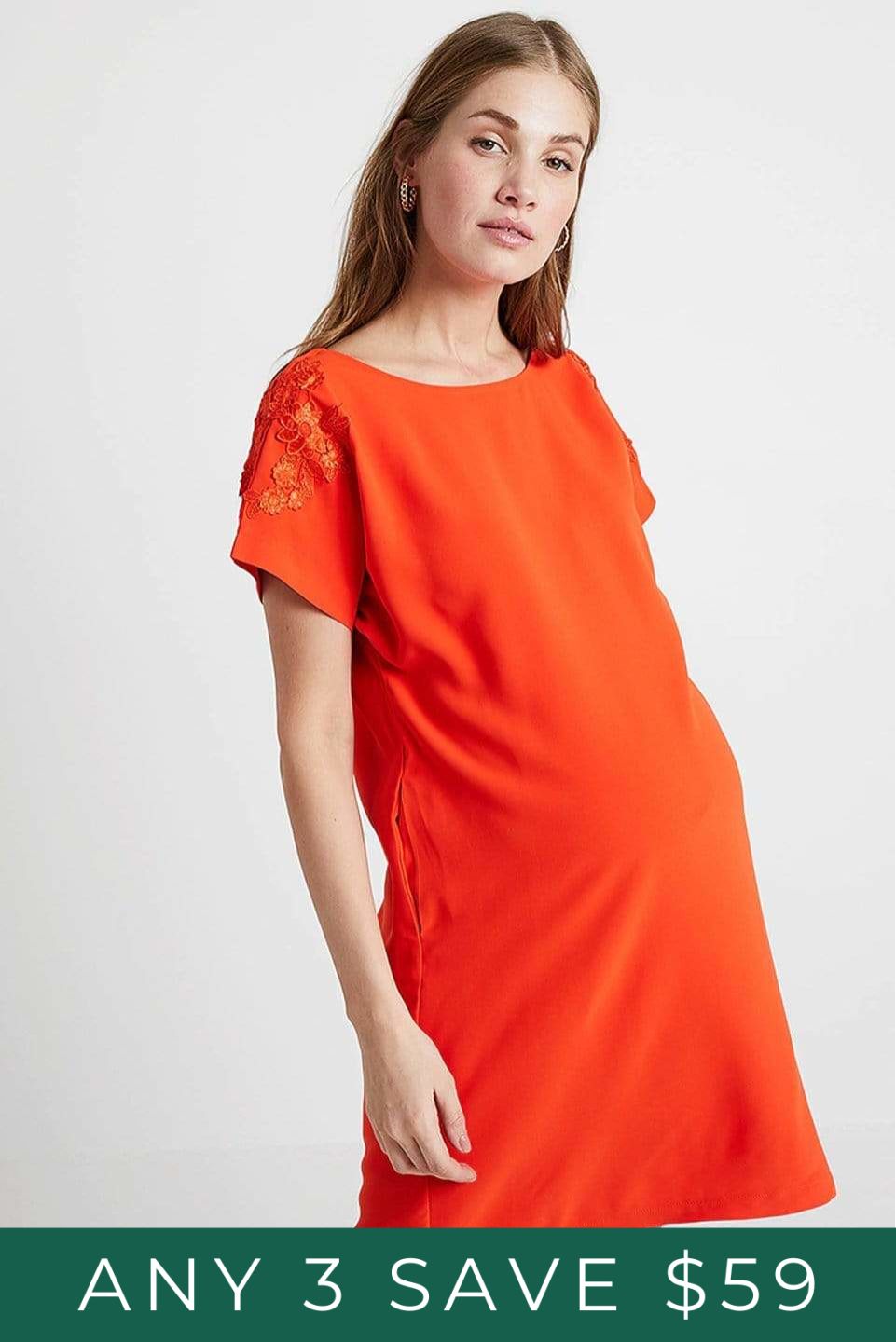Spring Maternity's Dollie Maternity Dress Tangerine Dresses