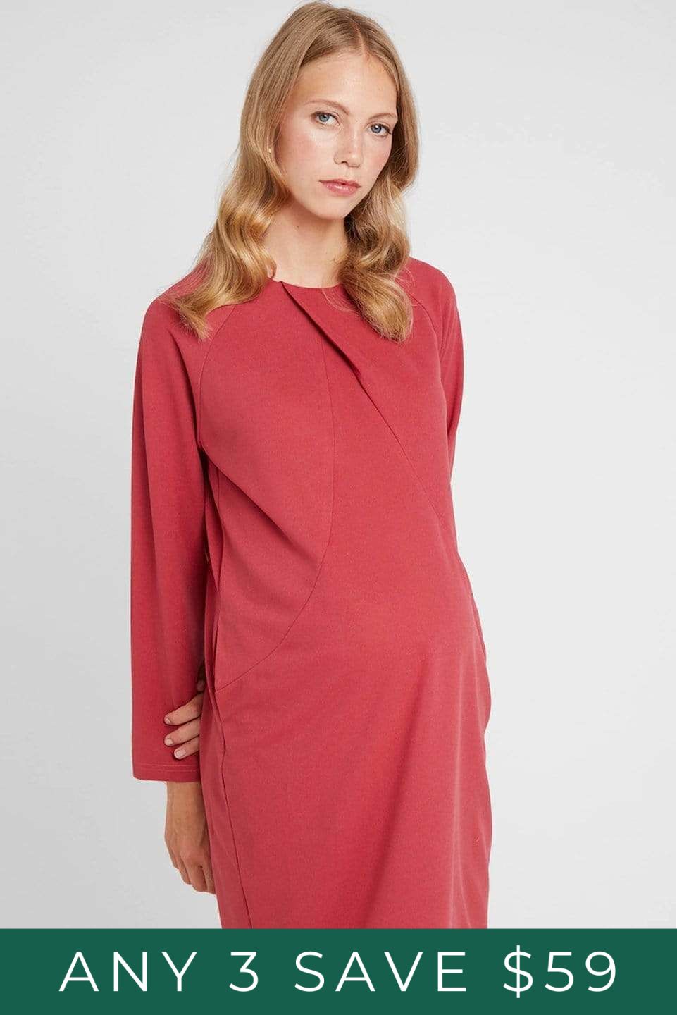 Spring Maternity's Cyntherea Maternity Dress Red Dresses