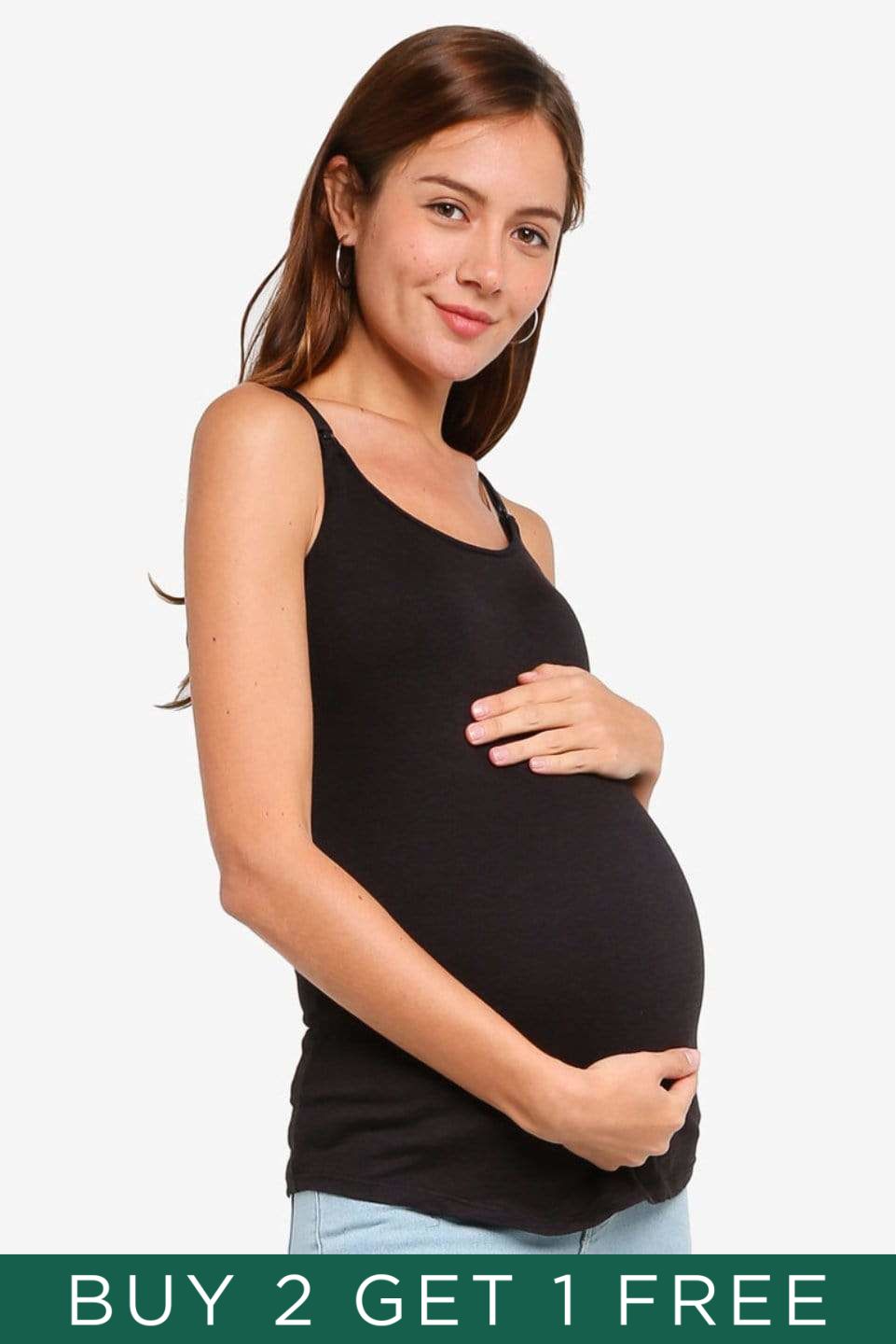 Madalene Nursing Top Camisole Black Maternity Intimates Maternity Wear Nursing & Maternity Camisole Spring Maternity
