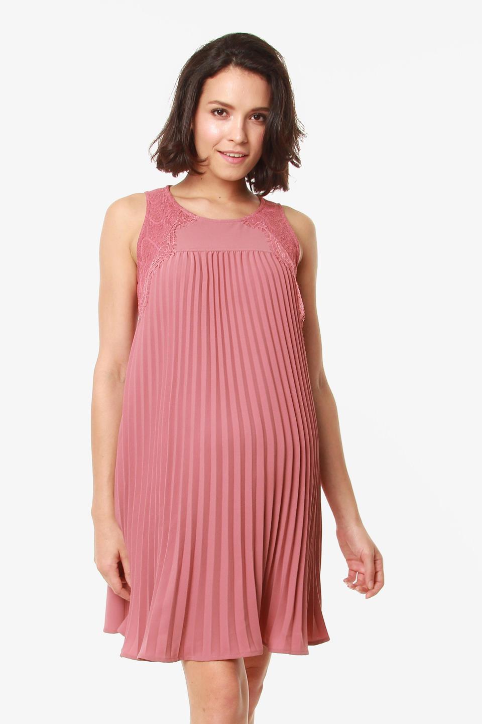 Spring Maternity's Eunice Nursing Dress Dusty Pink Dresses