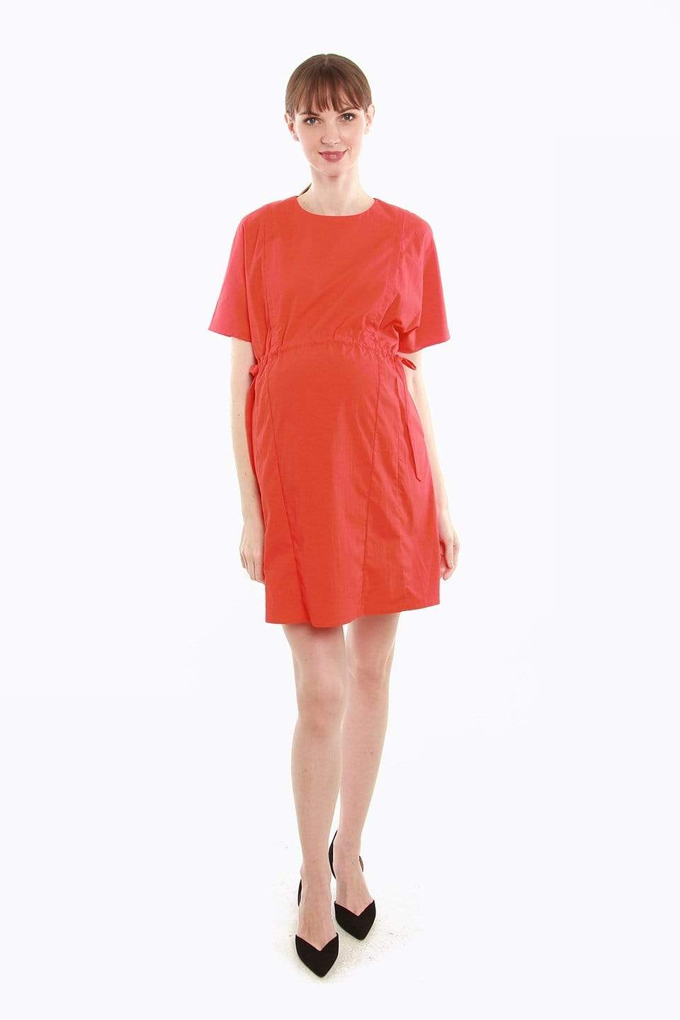 Spring Maternity's Crisanta Nursing Dress Tangerine Dresses