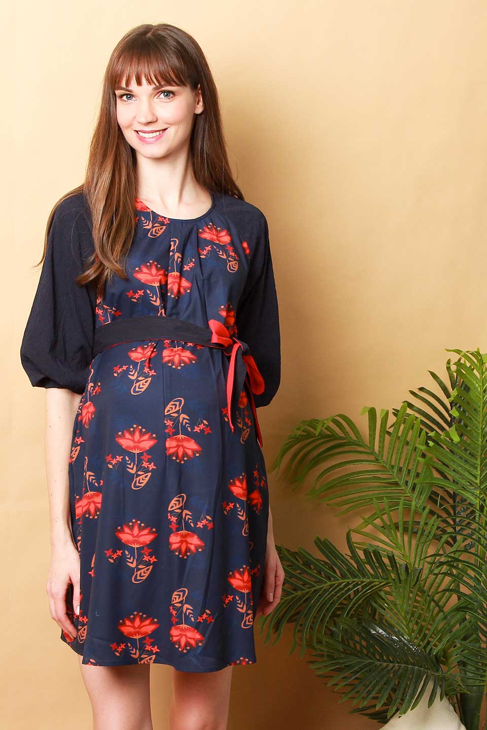 Spring Maternity's Crispina Nursing Dress Moroccan Navy Dresses