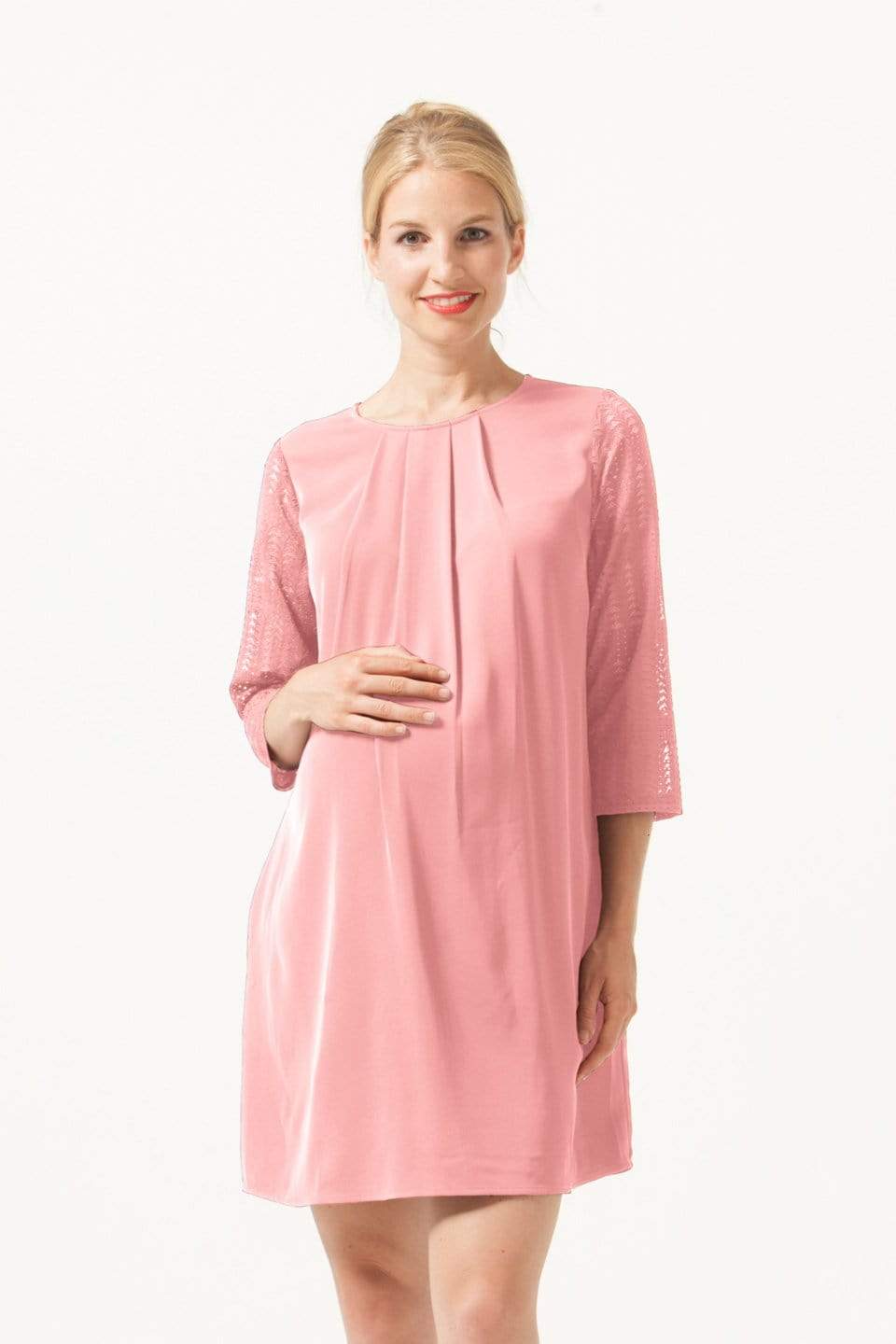 Spring Maternity's Elly Nursing Dress Coral Blush Dresses