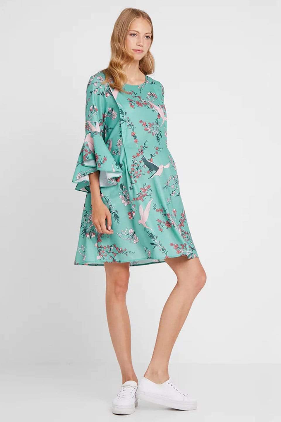 Spring Maternity's Corisande Nursing Dress Ceramic Print Dresses