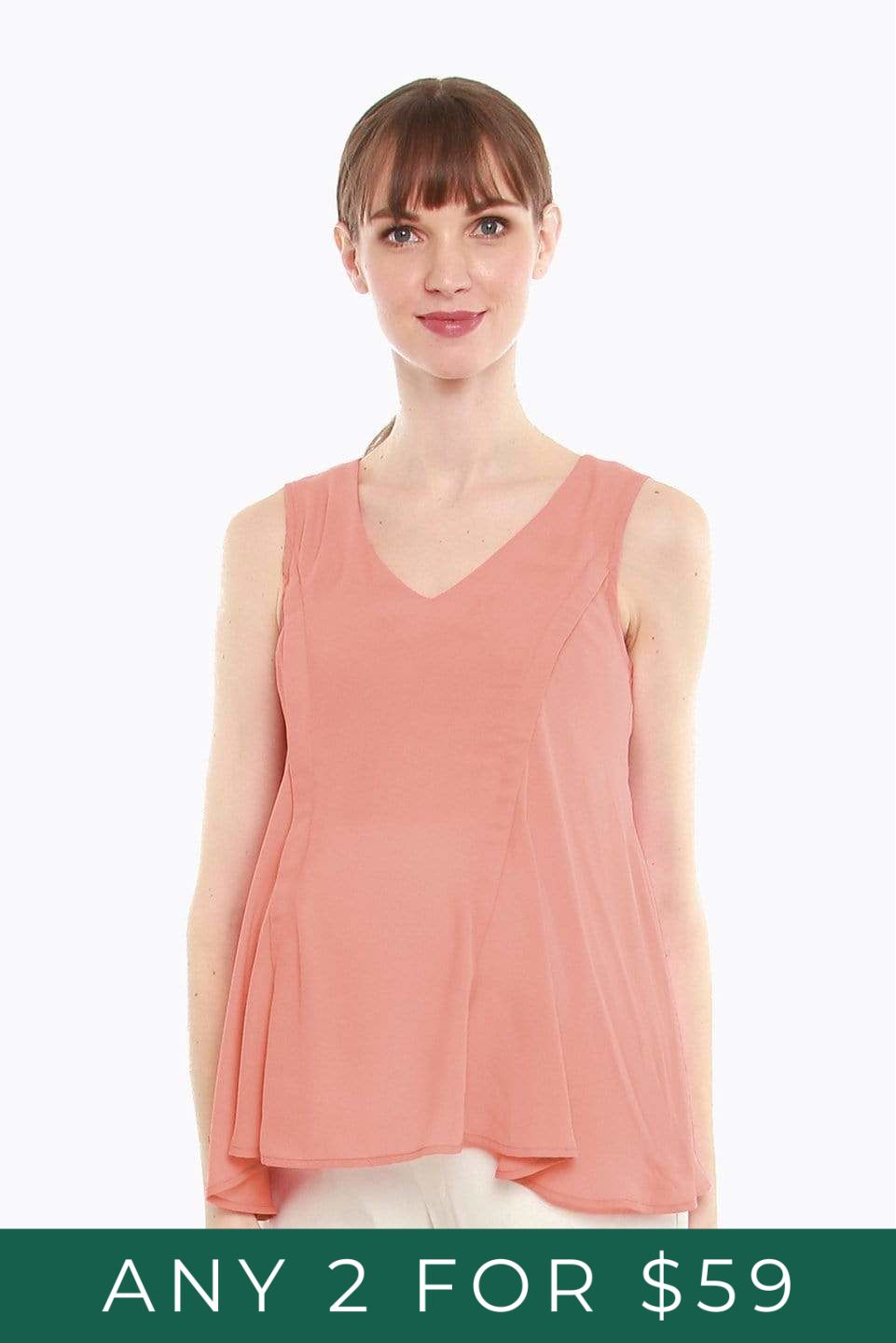 Cyrille Nursing Top Salmon Maternity Tops Maternity Wear Tops Spring Maternity