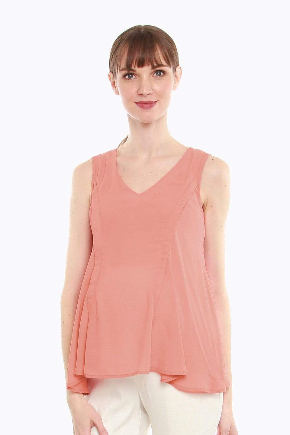 Cyrille Nursing Top Salmon Maternity Tops Maternity Wear Tops Spring Maternity