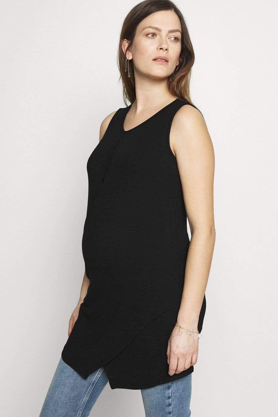 Destry Sleeveless Nursing Top Black Maternity Tops Maternity Wear Tops Spring Maternity