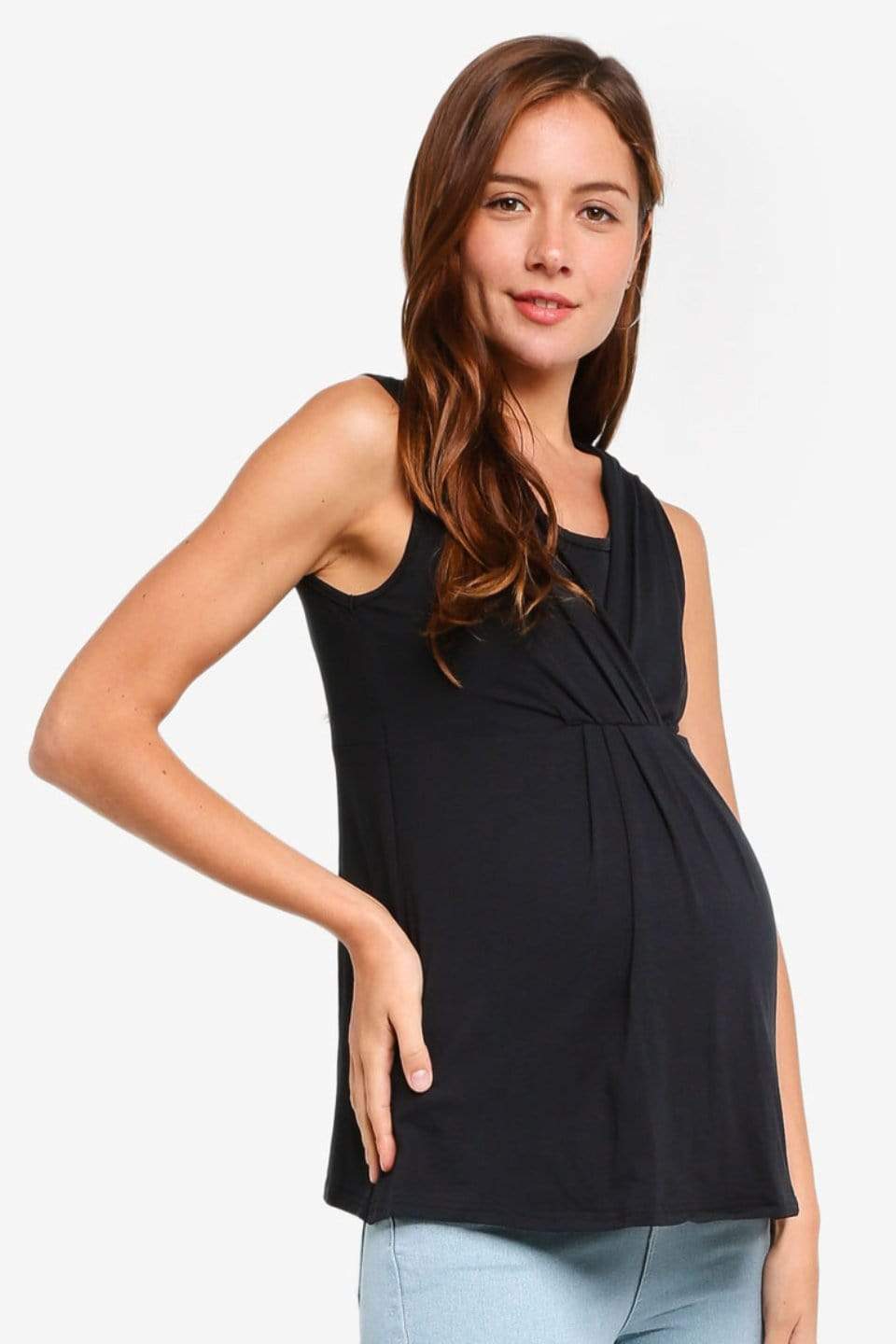 Alexandra Empire Nursing Top Black Nursing Top Maternity Wear