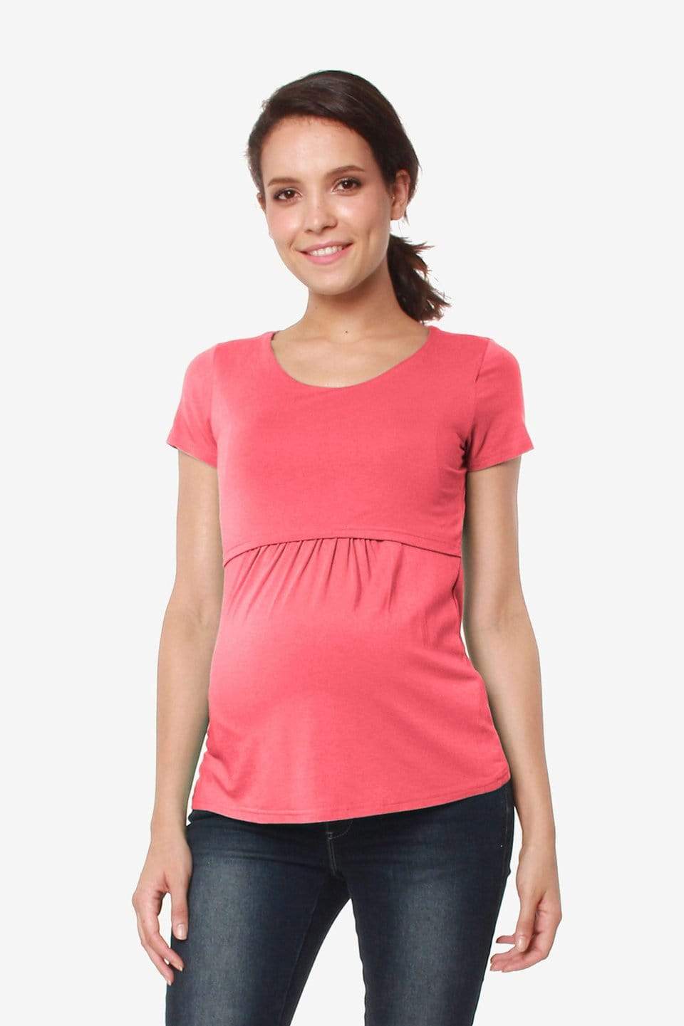 Aggie Empire Nursing Top Dark Coral Nursing Top Maternity Wear