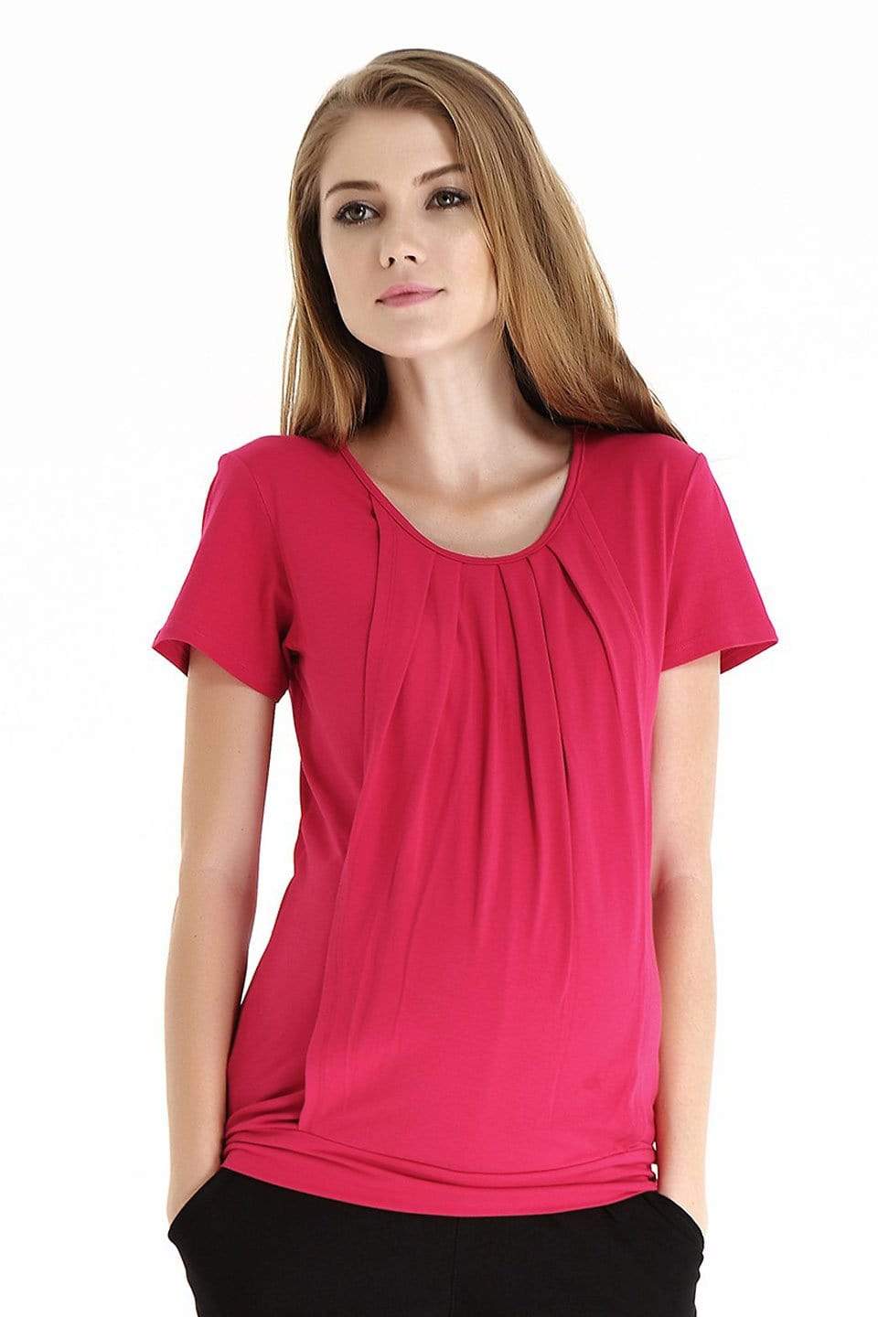 Alma Blouson Nursing Top Red Nursing Top Maternity Wear